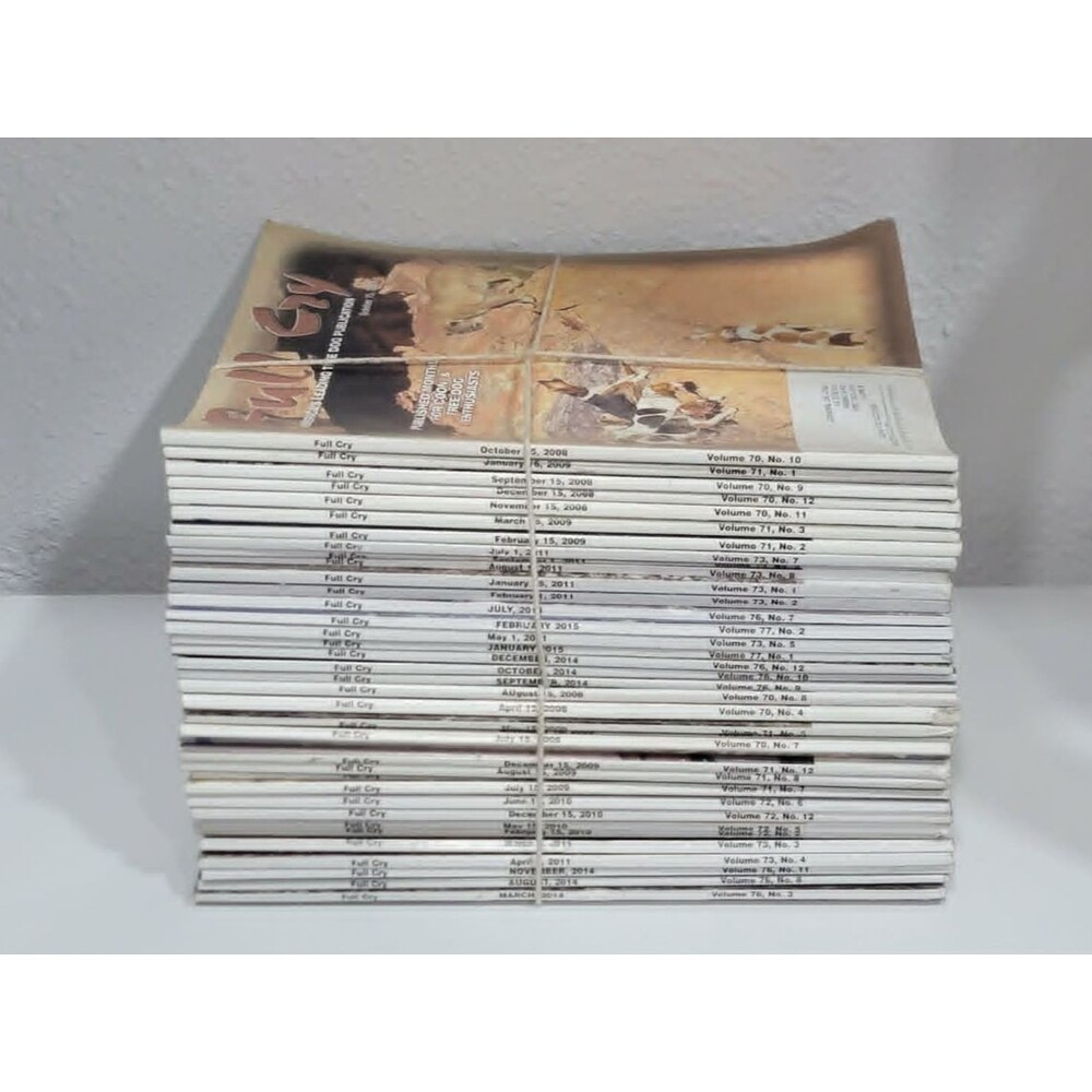 Lot of 37 - 2000s Full Cry Magazine Lot Coon Dog Hunting Journals